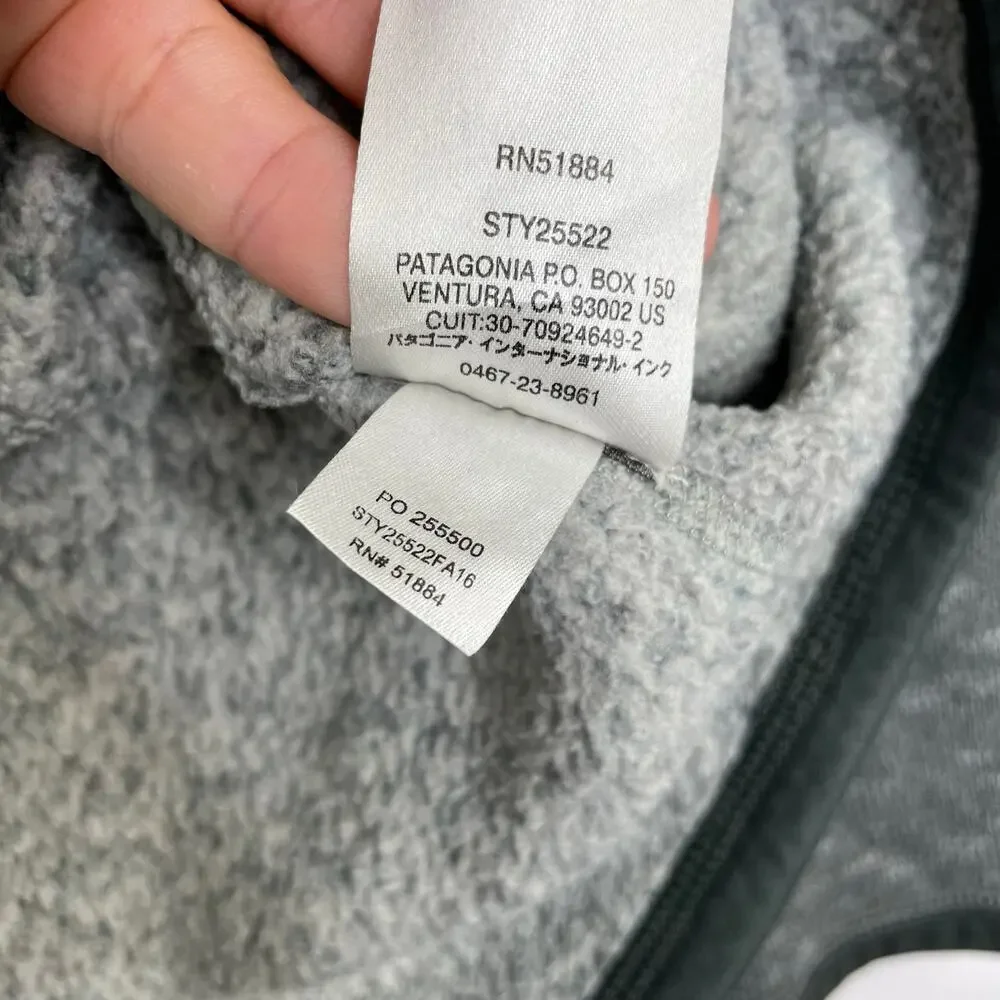 Patagonia Better Sweater gray quarter zip pullover sweater Men's Large